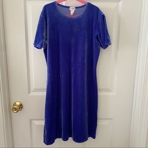 J. Crew Royal Blue Velvet Dress Size M